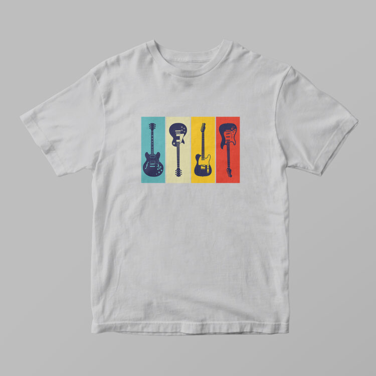 Guitar Collage Tshirt - Gambar 2