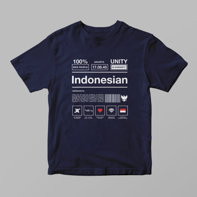 Indonesia - 100% Nice People Tshirt - Gambar 3