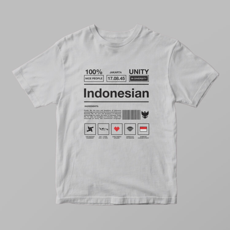 Indonesia - 100% Nice People Tshirt - Gambar 2