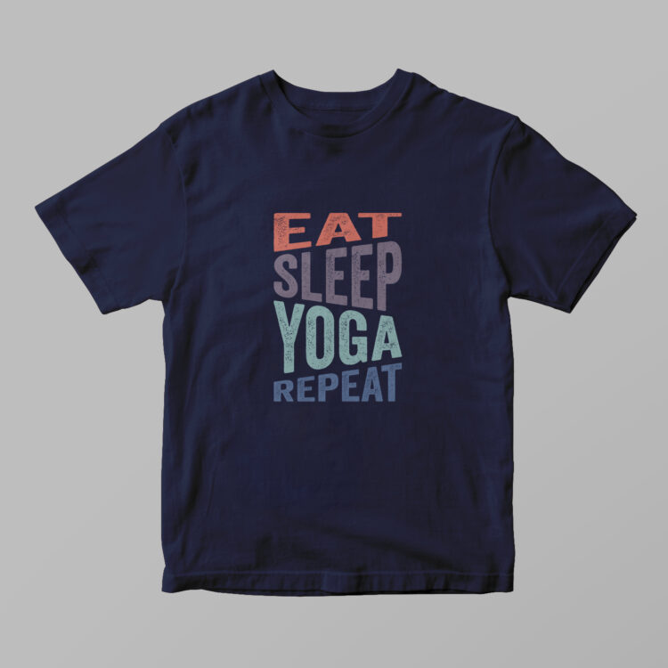 Eat Sleep Yoga Repeat Tshirt - Gambar 3