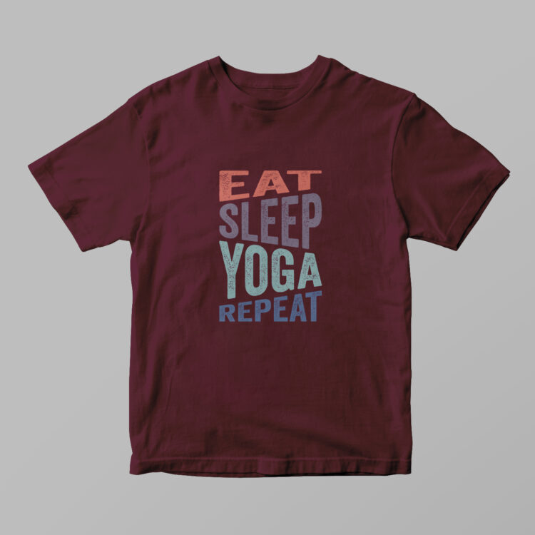 Eat Sleep Yoga Repeat Tshirt - Gambar 4