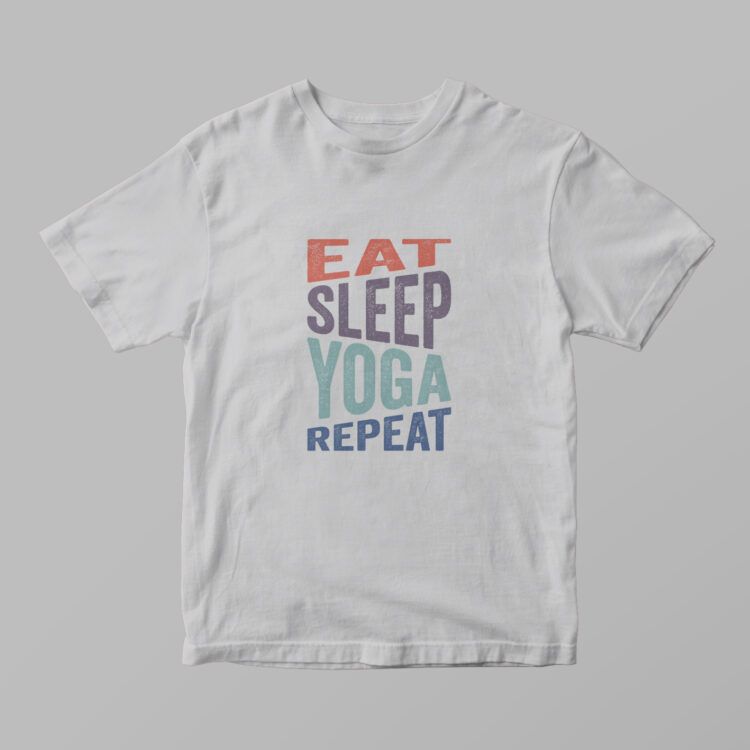 Eat Sleep Yoga Repeat Tshirt - Gambar 2